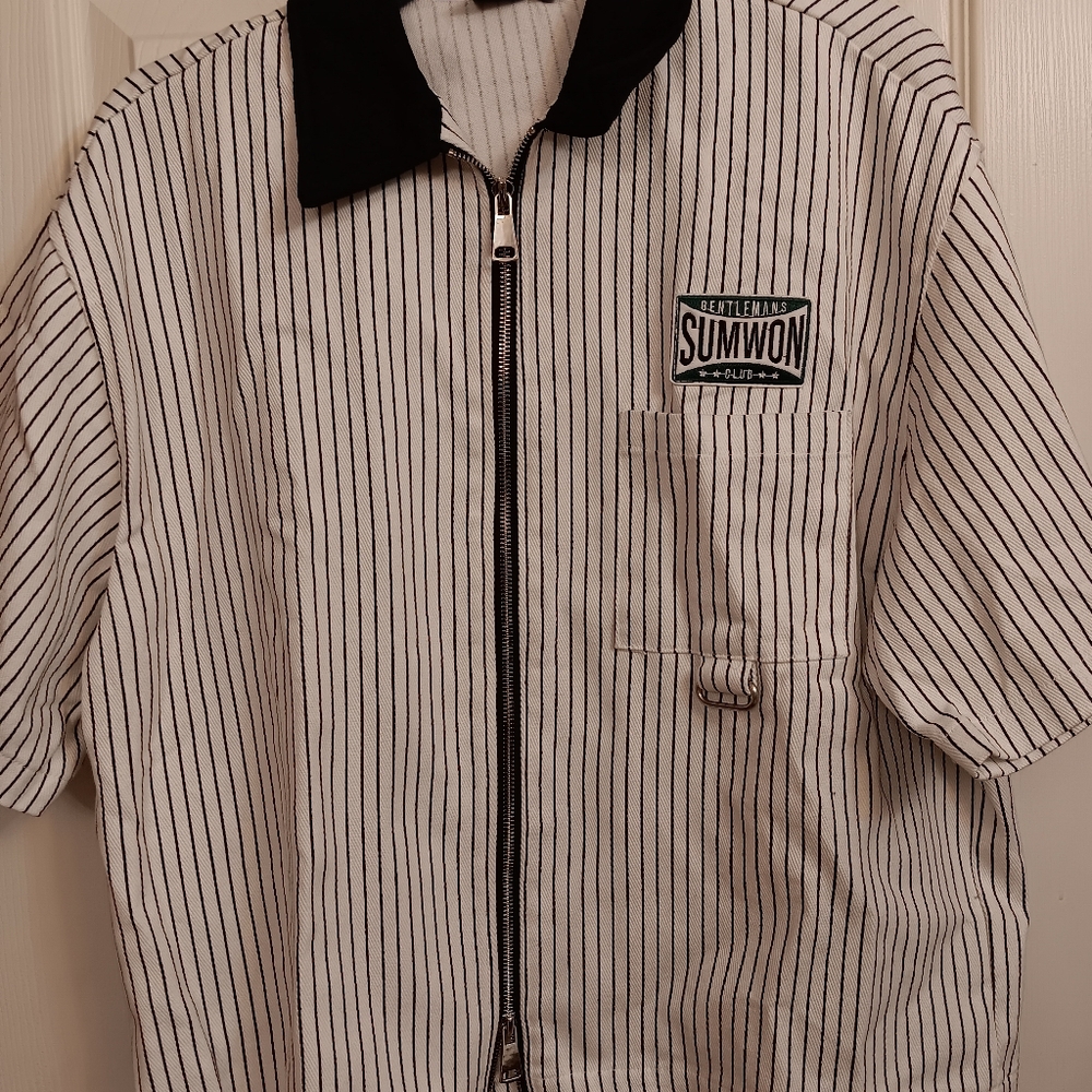 Sumwon Brand Gentlemen's Club Full Zip Up Shirt Brand New W-Tag Size XSmall